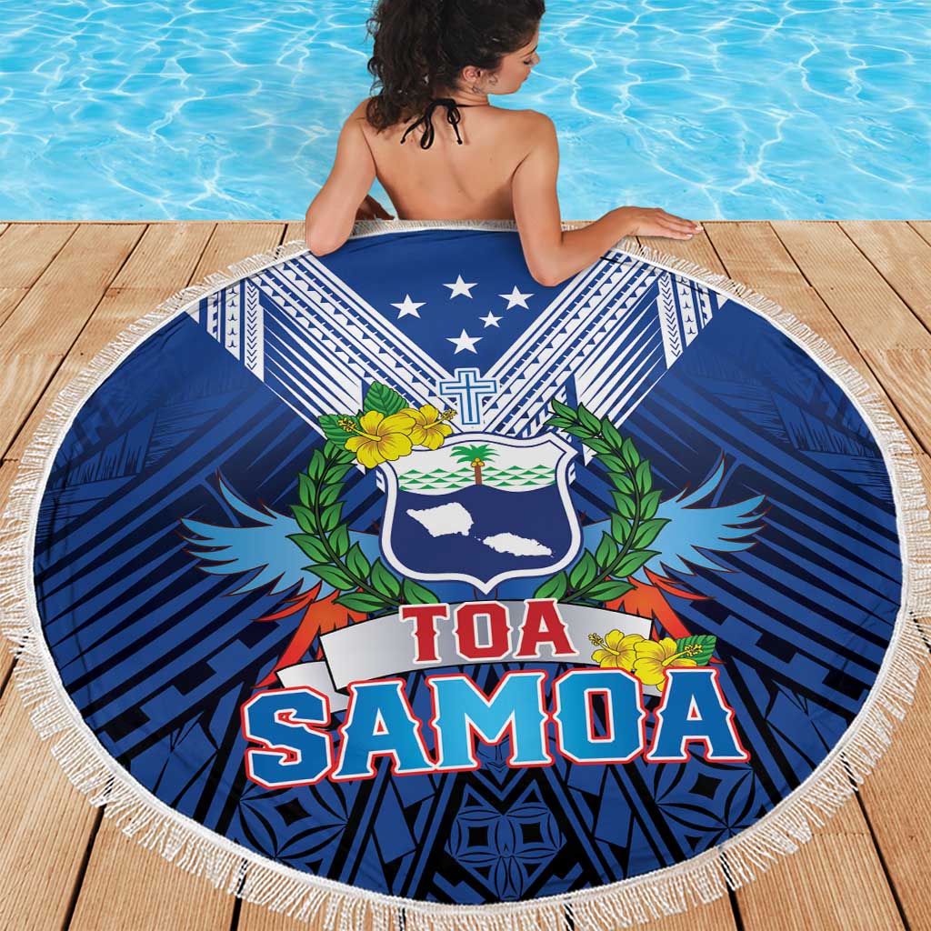 Rugby Toa Samoa Beach Blanket Samoa mo Samoa Strength in Tatau - Polynesian Pride