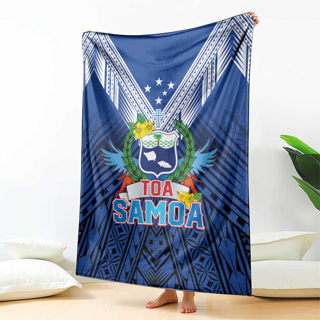 Rugby Toa Samoa Blanket Samoa mo Samoa Strength in Tatau - Polynesian Pride