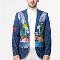 Custom Rugby Toa Samoa Blazer Samoa mo Samoa Strength in Tatau - Polynesian Pride