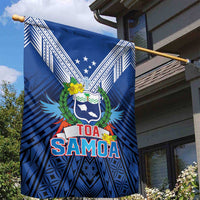 Rugby Toa Samoa Garden Flag Samoa mo Samoa Strength in Tatau - Polynesian Pride