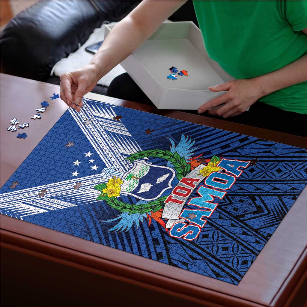 Rugby Toa Samoa Puzzle Samoa mo Samoa Strength in Tatau - Polynesian Pride