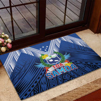 Rugby Toa Samoa Rubber Doormat Samoa mo Samoa Strength in Tatau - Polynesian Pride