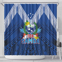 Rugby Toa Samoa Shower Curtain Samoa mo Samoa Strength in Tatau - Polynesian Pride