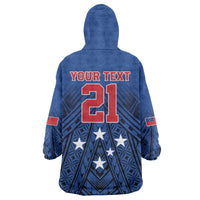 Custom Rugby Toa Samoa Wearable Blanket Hoodie Samoa mo Samoa Strength in Tatau - Polynesian Pride