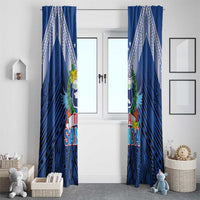 Rugby Toa Samoa Window Curtain Samoa mo Samoa Strength in Tatau - Polynesian Pride