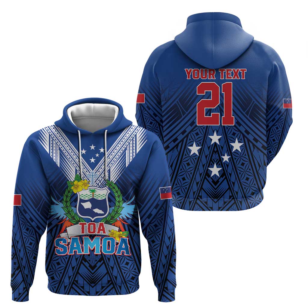 Custom Rugby Toa Samoa Zip Hoodie Samoa mo Samoa Strength in Tatau - Polynesian Pride