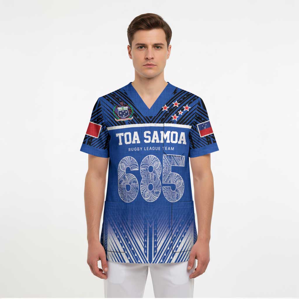 Toa Samoa 685 Scrub Top Uso Aso Uma For Life For Samoa - Polynesian Pride