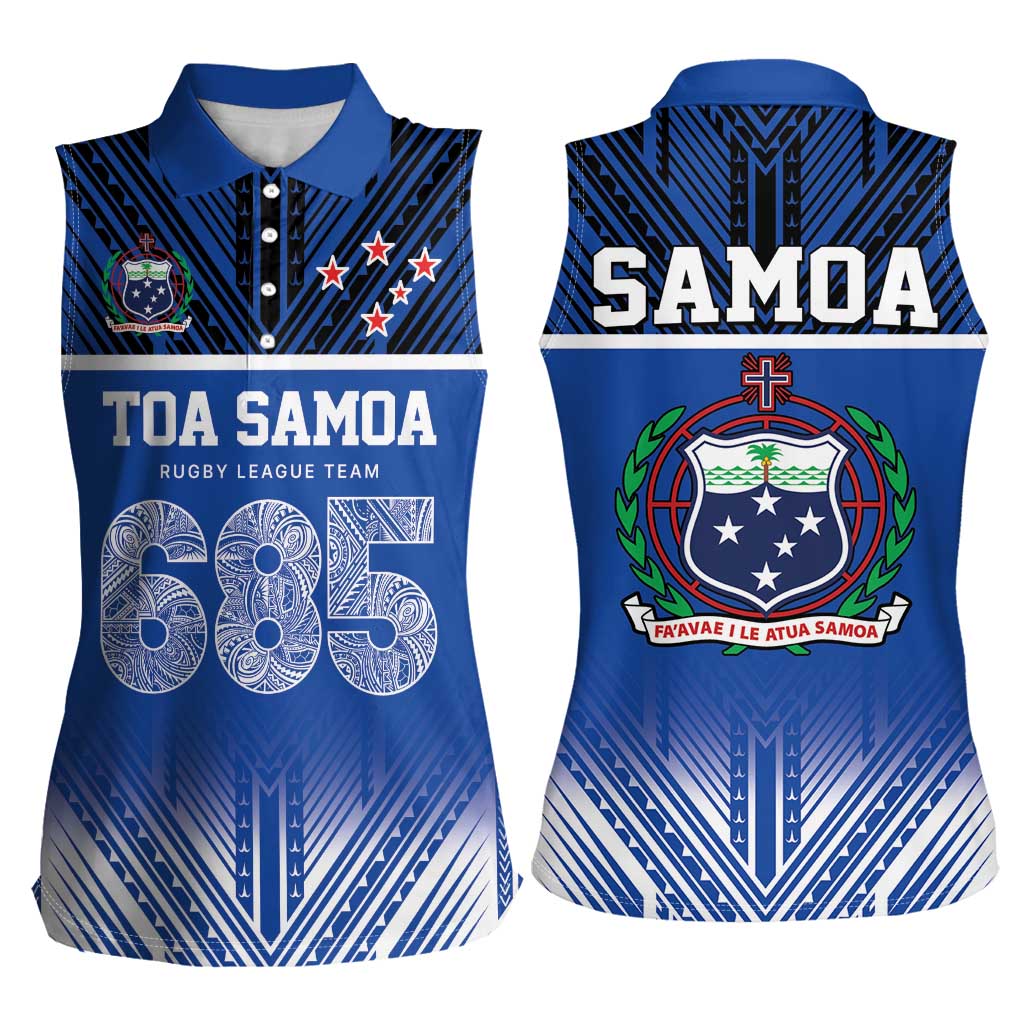 Toa Samoa 685 Women Sleeveless Polo Shirt Uso Aso Uma For Life For Samoa - Polynesian Pride