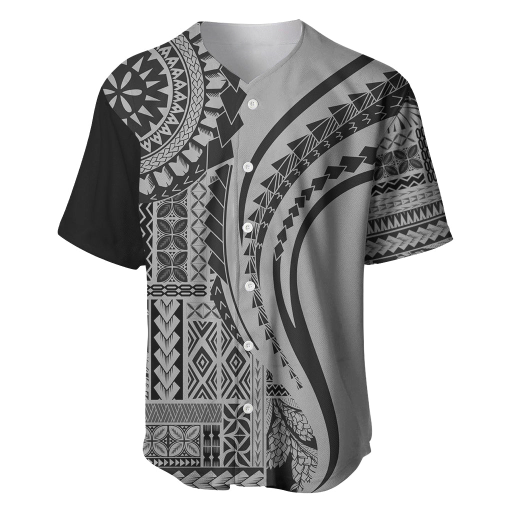 Samoa Siapo Arty Baseball Jersey Black Style LT9 Black - Polynesian Pride