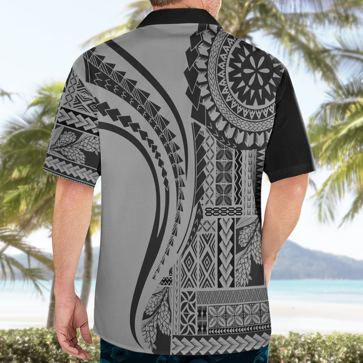 Samoa Siapo Arty Hawaiian Shirt Black Style LT9 - Polynesian Pride
