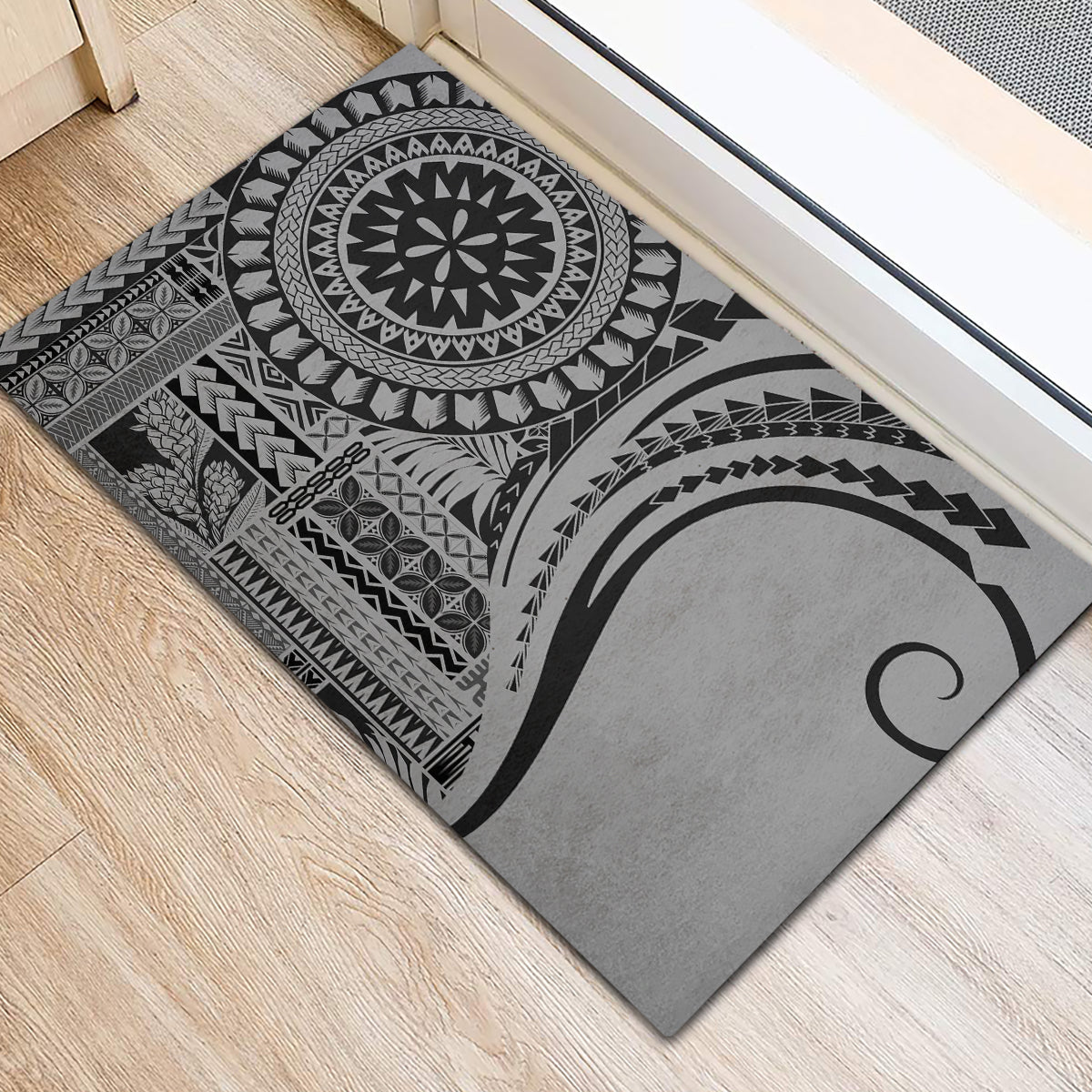 Samoa Siapo Arty Rubber Doormat Black Style LT9 - Polynesian Pride