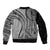 Samoa Siapo Arty Sleeve Zip Bomber Jacket Black Style LT9 - Polynesian Pride