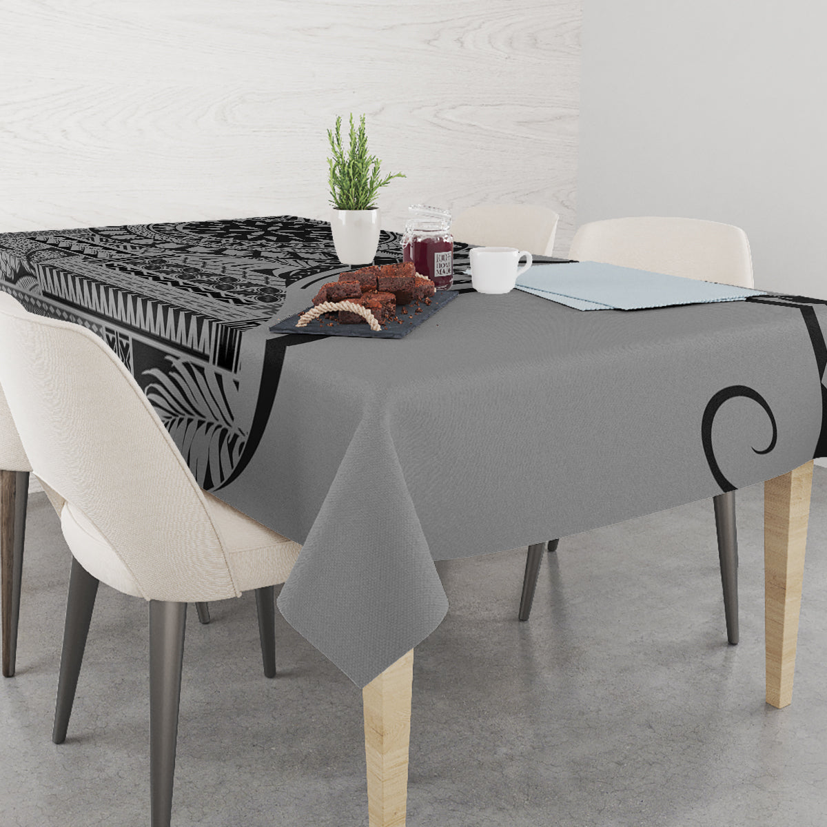 Samoa Siapo Arty Tablecloth Black Style LT9 - Polynesian Pride