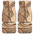 Samoa Siapo Arty Car Mats Brown Style LT9 Brown - Polynesian Pride