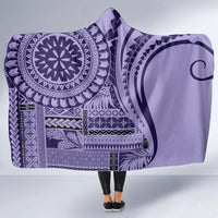 Samoa Siapo Arty Hooded Blanket Purple Style LT9 - Polynesian Pride