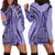 Samoa Siapo Arty Hoodie Dress Purple Style LT9 - Polynesian Pride