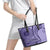 Samoa Siapo Arty Leather Tote Bag Purple Style LT9 - Polynesian Pride