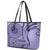 Samoa Siapo Arty Leather Tote Bag Purple Style LT9 - Polynesian Pride