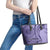 Samoa Siapo Arty Leather Tote Bag Purple Style LT9 - Polynesian Pride