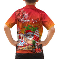 Personalised Wishes in Tahitian Christmas Hawaiian Shirt French Polynesia Santa Beach LT9 - Polynesian Pride