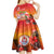 Personalised Wishes in Tahitian Christmas Kid Short Sleeve Dress French Polynesia Santa Beach LT9 - Polynesian Pride