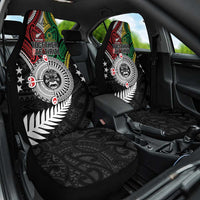 Aotearoa and Cook Islands Mo Te Tiriti Car Seat Cover New Zealand Honour The Treaty Ake!Ake!Ake! LT9 One Size Green - Polynesian Pride