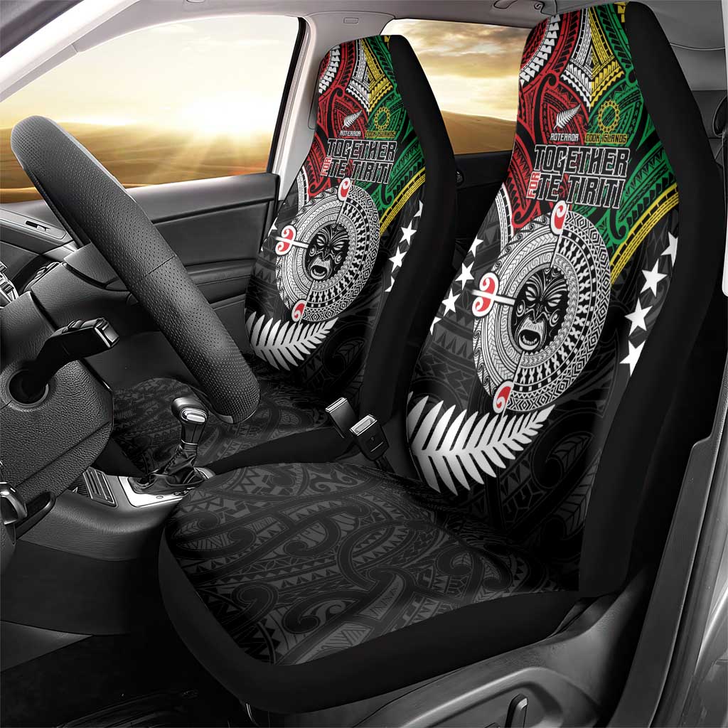 Aotearoa and Cook Islands Mo Te Tiriti Car Seat Cover New Zealand Honour The Treaty Ake!Ake!Ake! LT9 - Polynesian Pride