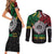 Aotearoa and Cook Islands Mo Te Tiriti Couples Matching Short Sleeve Bodycon Dress and Long Sleeve Button Shirt New Zealand Honour The Treaty Ake!Ake!Ake!