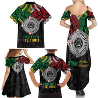 Aotearoa and Cook Islands Mo Te Tiriti Family Matching Summer Maxi Dress and Hawaiian Shirt New Zealand Honour The Treaty Ake!Ake!Ake! LT9 - Polynesian Pride