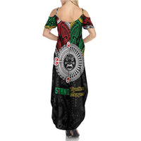 Aotearoa and Cook Islands Mo Te Tiriti Family Matching Summer Maxi Dress and Hawaiian Shirt New Zealand Honour The Treaty Ake!Ake!Ake! LT9 - Polynesian Pride