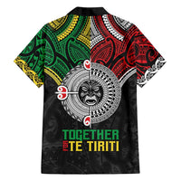 Aotearoa and Cook Islands Mo Te Tiriti Family Matching Tank Maxi Dress and Hawaiian Shirt New Zealand Honour The Treaty Ake!Ake!Ake! LT9 - Polynesian Pride