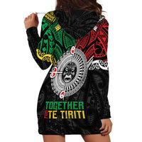 Aotearoa and Cook Islands Mo Te Tiriti Hoodie Dress New Zealand Honour The Treaty Ake!Ake!Ake!
