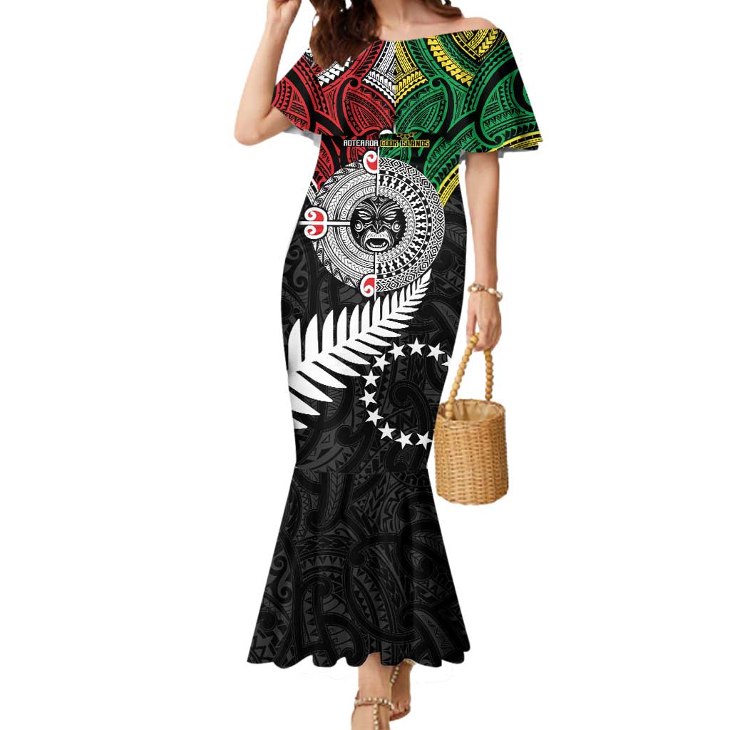 Aotearoa and Cook Islands Mo Te Tiriti Mermaid Dress New Zealand Honour The Treaty Ake!Ake!Ake! LT9 Women Green - Polynesian Pride