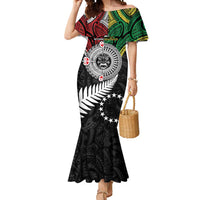 Aotearoa and Cook Islands Mo Te Tiriti Mermaid Dress New Zealand Honour The Treaty Ake!Ake!Ake! LT9 Women Green - Polynesian Pride