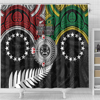 Aotearoa and Cook Islands Mo Te Tiriti Shower Curtain New Zealand Honour The Treaty Ake!Ake!Ake! LT9 - Polynesian Pride