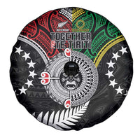 Aotearoa and Cook Islands Mo Te Tiriti Spare Tire Cover New Zealand Honour The Treaty Ake!Ake!Ake!