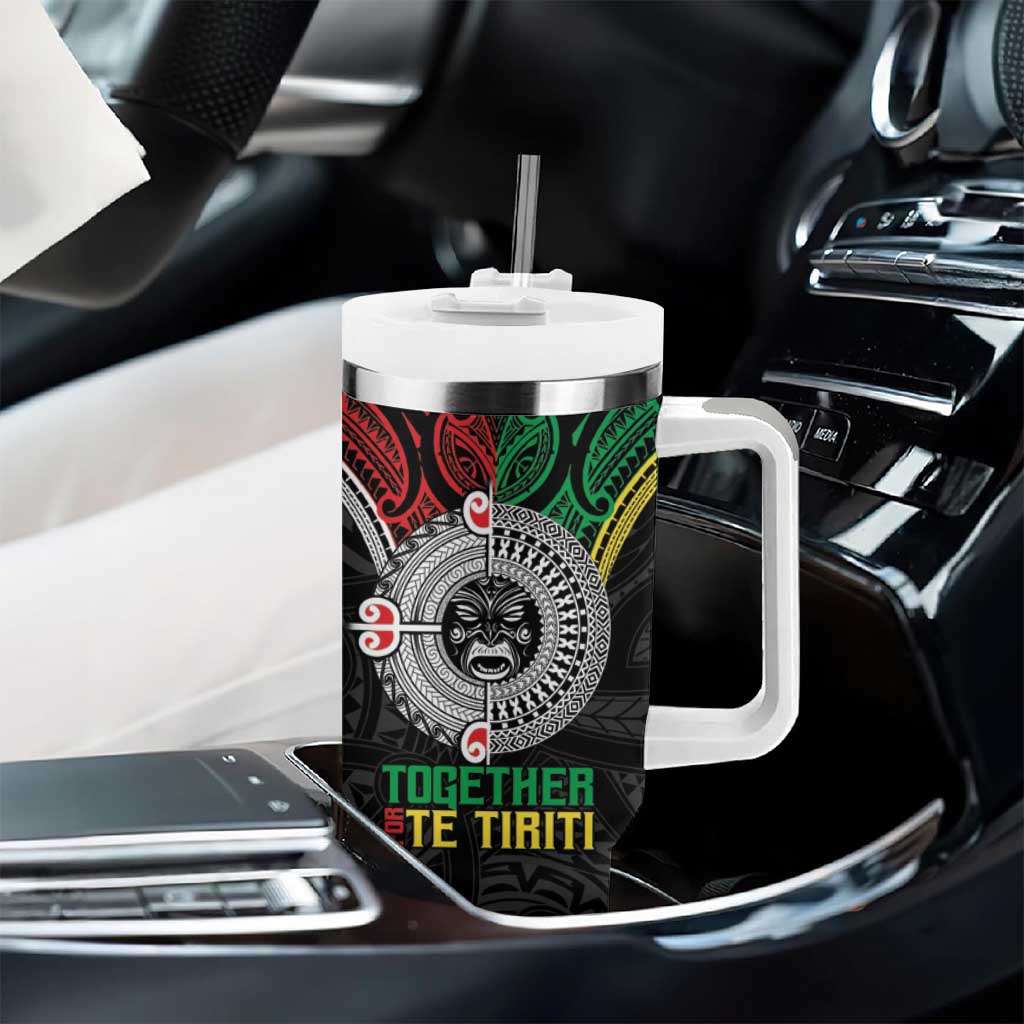 Aotearoa and Cook Islands Mo Te Tiriti Tumbler With Handle New Zealand Honour The Treaty Ake!Ake!Ake! LT9 - Polynesian Pride