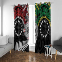 Aotearoa and Cook Islands Mo Te Tiriti Window Curtain New Zealand Honour The Treaty Ake!Ake!Ake!