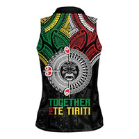 Aotearoa and Cook Islands Mo Te Tiriti Women Sleeveless Polo Shirt New Zealand Honour The Treaty Ake!Ake!Ake! LT9 - Polynesian Pride