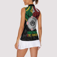Aotearoa and Cook Islands Mo Te Tiriti Women Sleeveless Polo Shirt New Zealand Honour The Treaty Ake!Ake!Ake! LT9 - Polynesian Pride