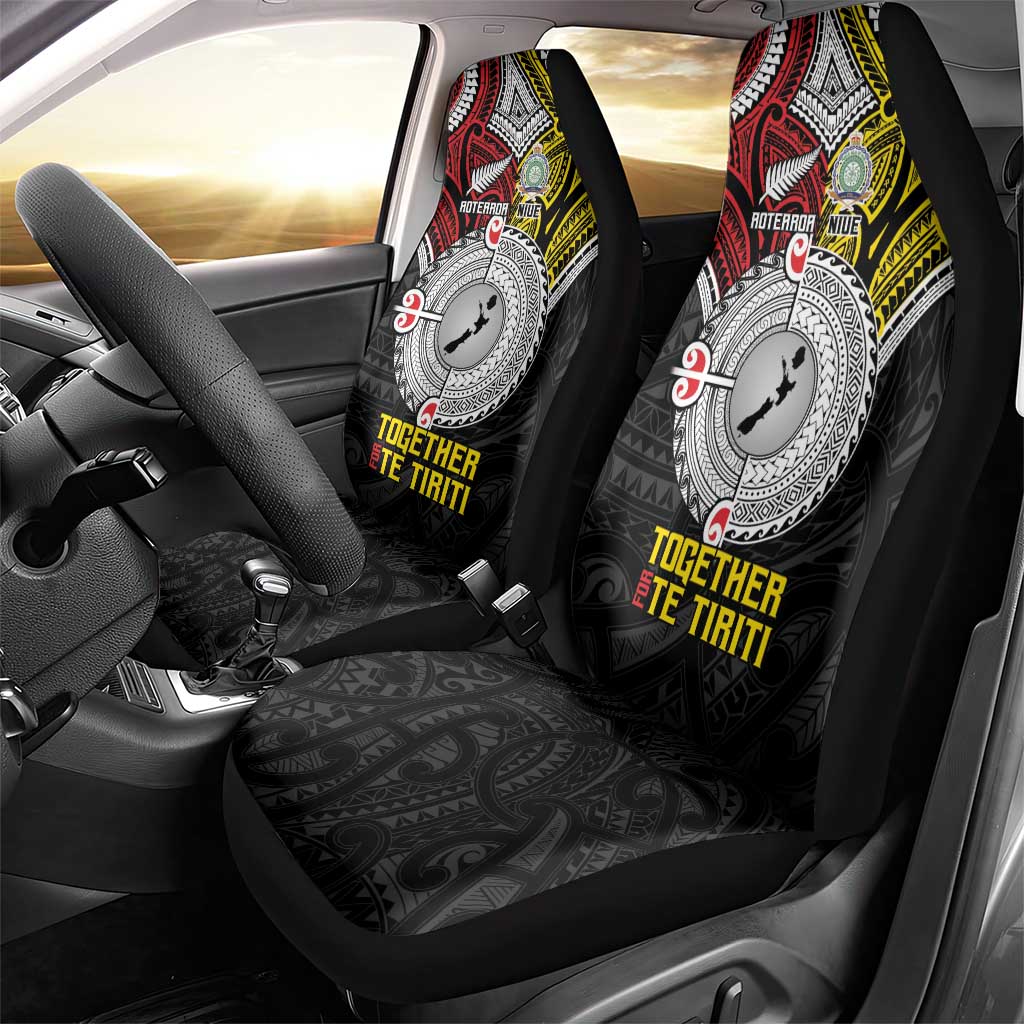 Aotearoa and Niue Mo Te Tiriti Car Seat Cover New Zealand Honour The Treaty Ake!Ake!Ake!
