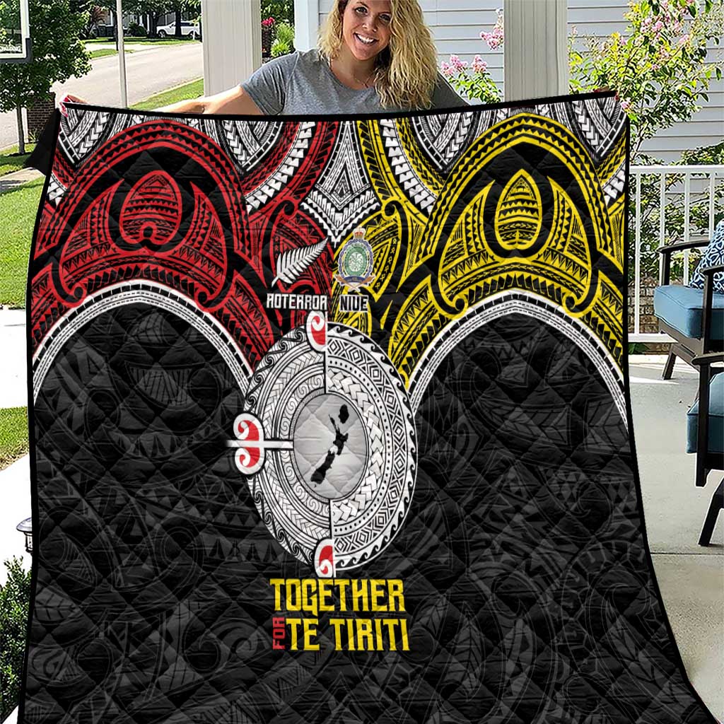 Aotearoa and Niue Mo Te Tiriti Quilt New Zealand Honour The Treaty Ake!Ake!Ake!