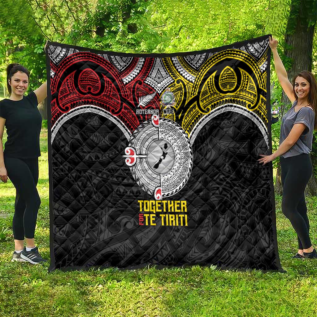 Aotearoa and Niue Mo Te Tiriti Quilt New Zealand Honour The Treaty Ake!Ake!Ake!