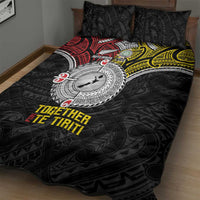 Aotearoa and Niue Mo Te Tiriti Quilt Bed Set New Zealand Honour The Treaty Ake!Ake!Ake!