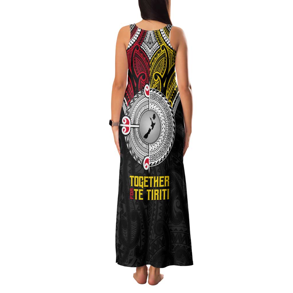 Aotearoa and Niue Mo Te Tiriti Tank Maxi Dress New Zealand Honour The Treaty Ake!Ake!Ake!