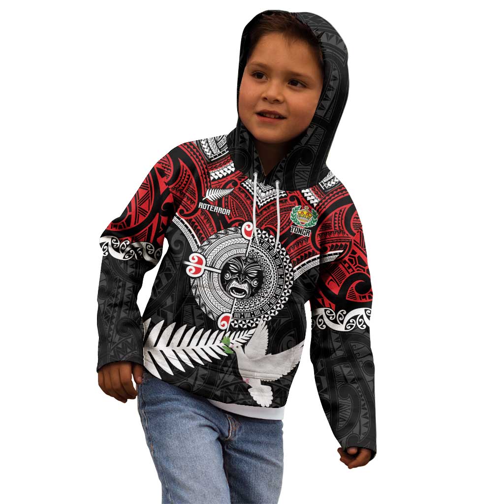 Aotearoa and Tonga Mo Te Tiriti Kid Hoodie New Zealand Honour The Treaty Ake!Ake!Ake!