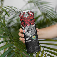 Aotearoa and Tonga Mo Te Tiriti Skinny Tumbler New Zealand Honour The Treaty Ake!Ake!Ake! LT9 - Polynesian Pride