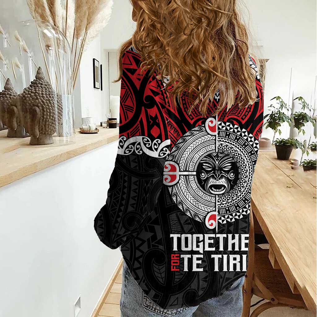 Aotearoa and Tonga Mo Te Tiriti Women Casual Shirt New Zealand Honour The Treaty Ake!Ake!Ake!