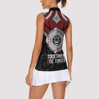 Aotearoa and Tonga Mo Te Tiriti Women Sleeveless Polo Shirt New Zealand Honour The Treaty Ake!Ake!Ake! LT9 - Polynesian Pride