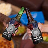 Aotearoa and Samoa Mo Te Tiriti 4 in 1 Can Cooler Tumbler Tangata Moana Stand with Tangata Whenua